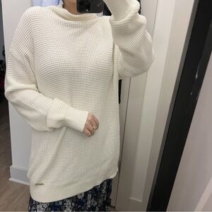 MICHAEL Michael Kors Cream Waffle-Knit Crew Neck Sweater